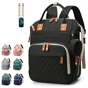 Multifunctional Diaper Bag Backpack,Waterproof Travel Bag with USB,Insulated Bottle Holders & Pacifier Case, Large Capacity,Lightweight,Portable for Newborn Travel & Everyday