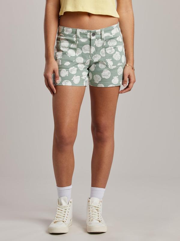 UNIONBAY Women's Darcy 5" Printed Stretch Twill Cotton Bottoms Shorts - Zipper-Accented, Chic, Pockets-Equipped, Comfortable Fit for Casual Wear, Women's Bottoms