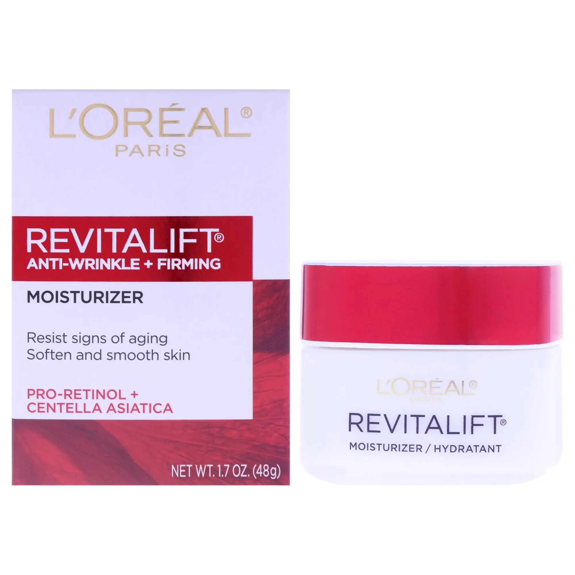 L'Oreal Paris Revitalift Anti-Wrinkle, Firming, Smooth Daily Moisturizer - Unisex 1.7 oz Cream