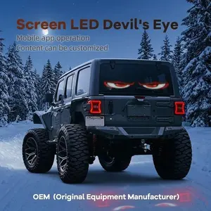Programmable LED Devil Eyes for Cars & Trucks - Smart App Control RGB Matrix Panel - DIY Animated Windshield Display - Waterproof Flexible LED Sign with Remote