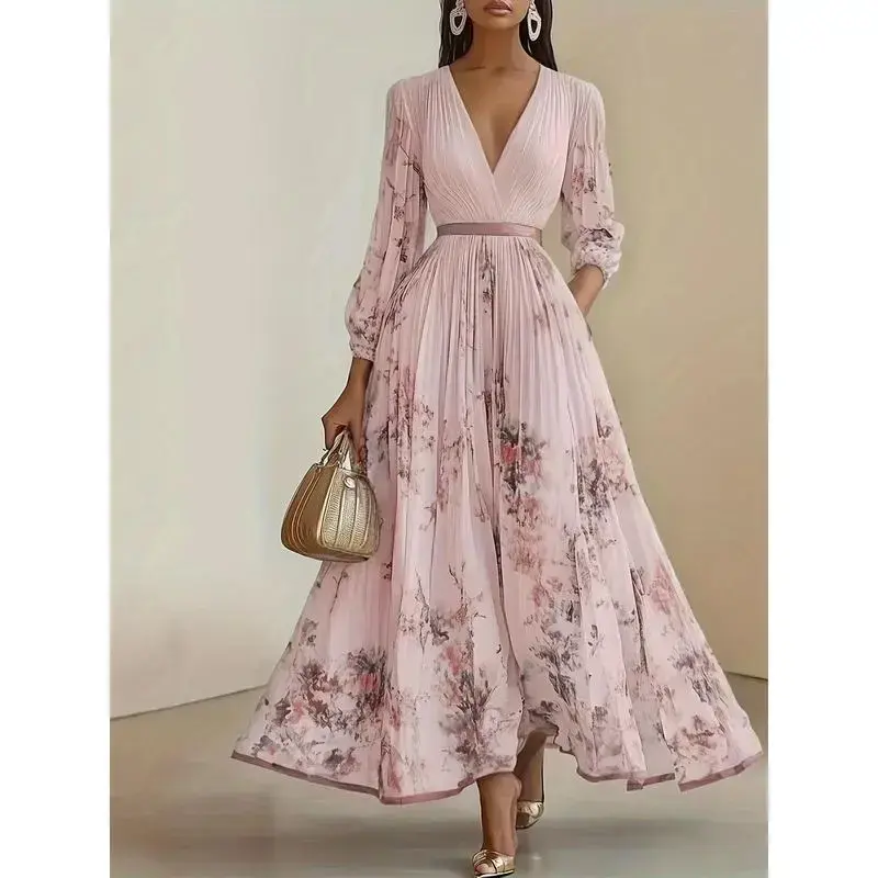 Elegant Olive Green V-Neck A-Line Formal Maxi Dress with Floral Lace Appliqu, Elegant Olive Green V-Neck A-Line Formal Maxi Dress with Floral Lace Appliqu,