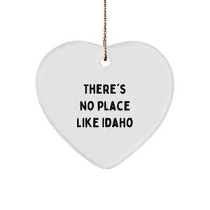 Idaho Heart Ornament Gifts from Friends and Family 'There's No Place Like Idaho' Christmas Unique