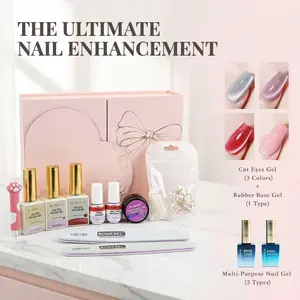 Gel Nail Polish Manicure Set | 3 Viral Cat Eye Shades + 10 FREE Tools (UV Lamp, Magnet Included) | All-in-One Salon Kit with Luxury Gift Box!