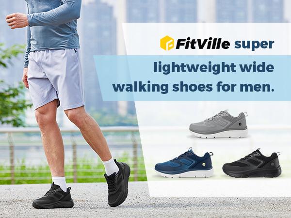 FitVille Men's Cloud Wanderer V19 sporty Shoes Running Athletic Workout Sneakers Outdoorfun Fathersdaygift SpringStatements
