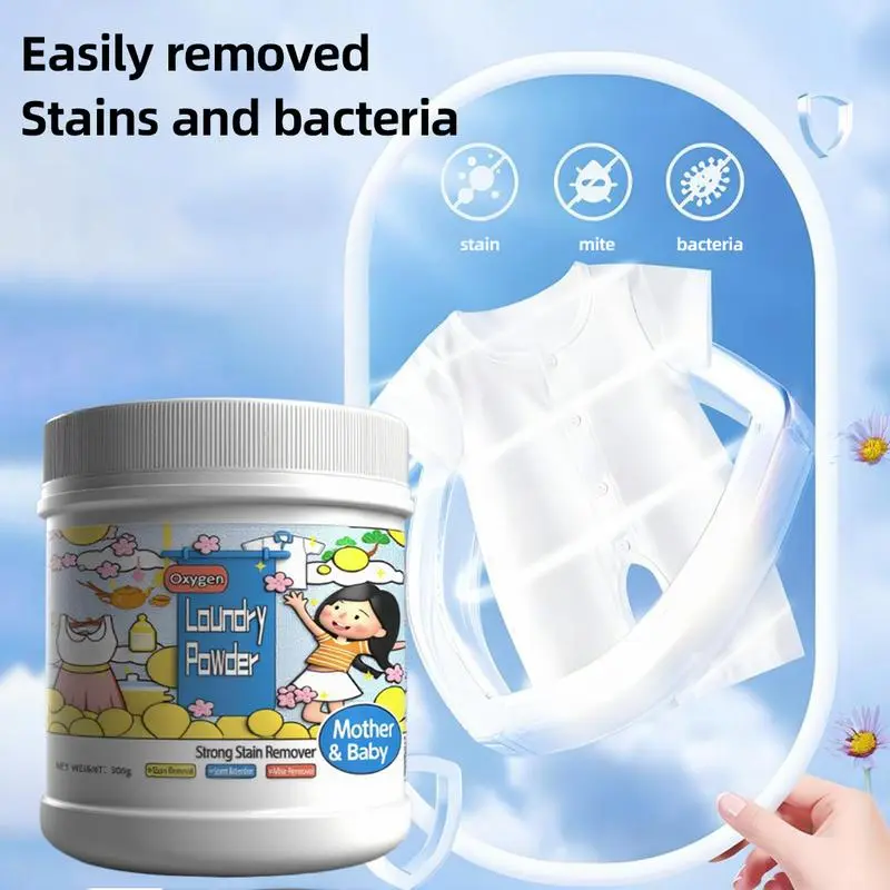Hyper Concentrated Strong  for Clothes 100g Chlorine-Free Formula Safe on Everyday Fabrics Removes Milk Sweat Oil Fruit Stains
