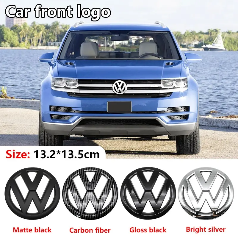 Volkswagen Car Front & Rear Emblem, Scratch-Resistant Durable Hood Badge Replacement, Fits Golf 6 & All Vw Models, Exterior Modification Decoration