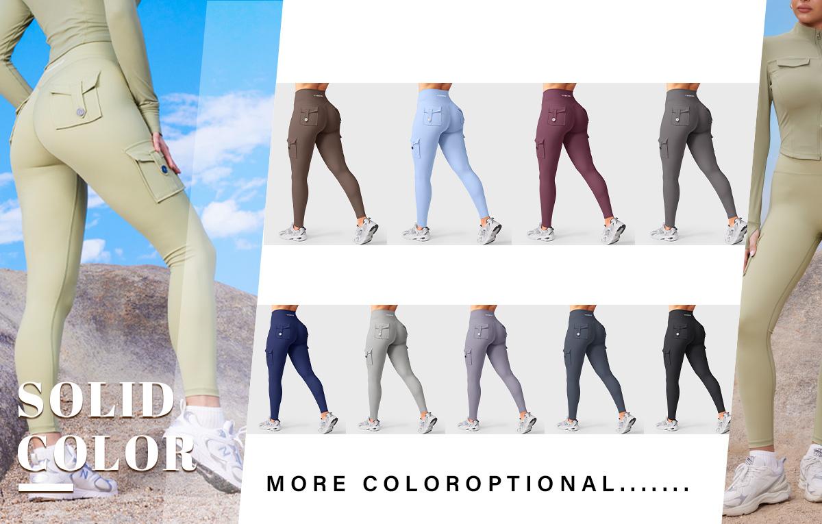 YEOREO Leggings with Pockets for Women Charm Leggings Workout Leggings for Women V Cross Waist Butt Lifting Gym Yoga activewear exercise walking Sports Bottoms Fitness Training Pant