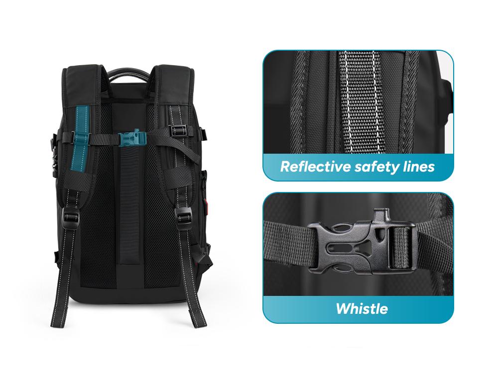 Travel Inspira 55L Expandable Vacuum Compression Backpack, Carry-on Flight Approved Travel Backpack with Electric Pump, Anti-theft Vacuum Seal Backpack, Airline Personal Item Bag, Durable Outdoor Hiking Rucksack for Men Women, Travel Essentials