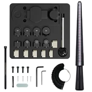 Professional Non-Marring Ring Bending & Sizing Kit | Complete Jewelry Making Set with Nylon Dies, Ring Bender, Mandrel & Sizers for Custom Wedding Bands (Sizes 12-22)