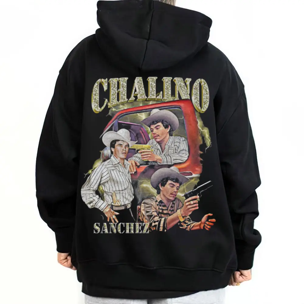 Chalino Sanchez Unisex Graphic Hoodie Sweatshirt Oversized, Casual Streetwear with Chicano Cholo Mexican T-Shirt