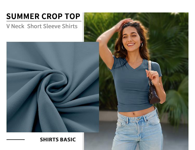 Trendy Queen Womens Deep V-Neck 3 PACK  Backless Tops Short Sleeve Slim Fit T-Shirts Basic Y2K Tops Bustier Corset Cami 2025