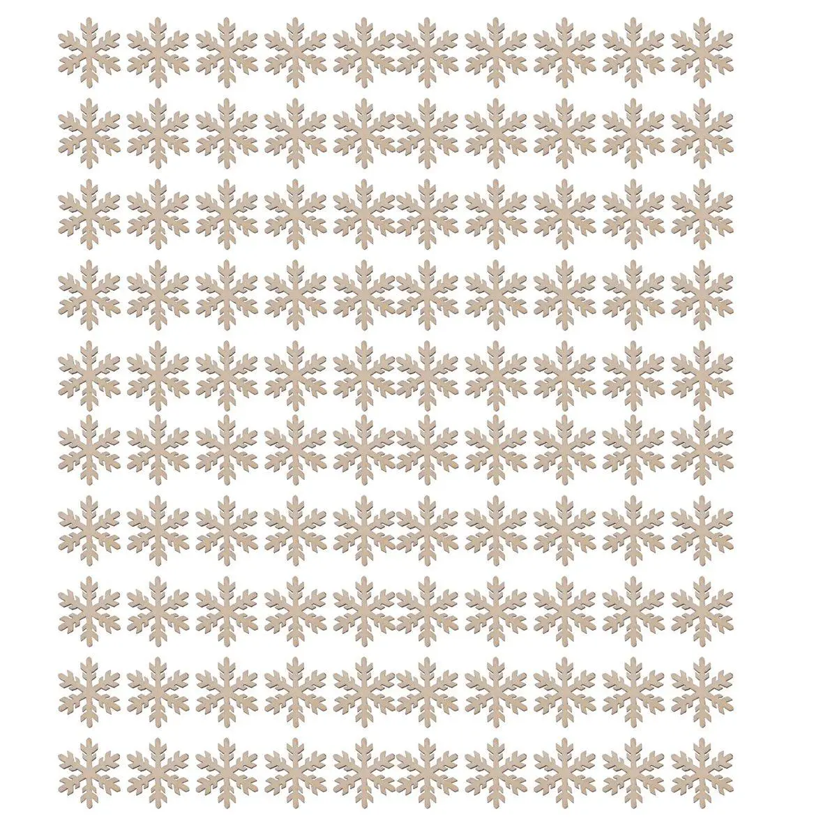 100Pcs Wooden Snowflakes Embellishments Cutouts Craft Ornaments Unfinished Wood Snowflake Hanging Ornaments