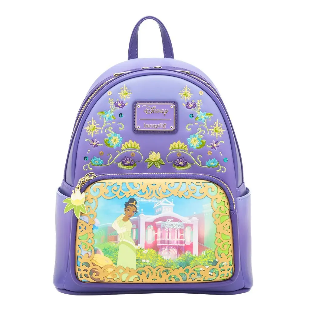 Loungefly Disney Princess Dreams Series Tiana Mini Casual Backpack, Lightweight Daily Functional Luggage Backpack, Lightweight Daily Backpack