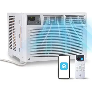 12000 BTU Ultra Quiet WiFi Window Air Conditioner with Remote Control, 3-in-1 Cool, Fan & Dehumidifier, Maintains Window View, Energy Efficient Easy Install AC Unit Cools Up to 550 Sq.Ft, White,summervibes