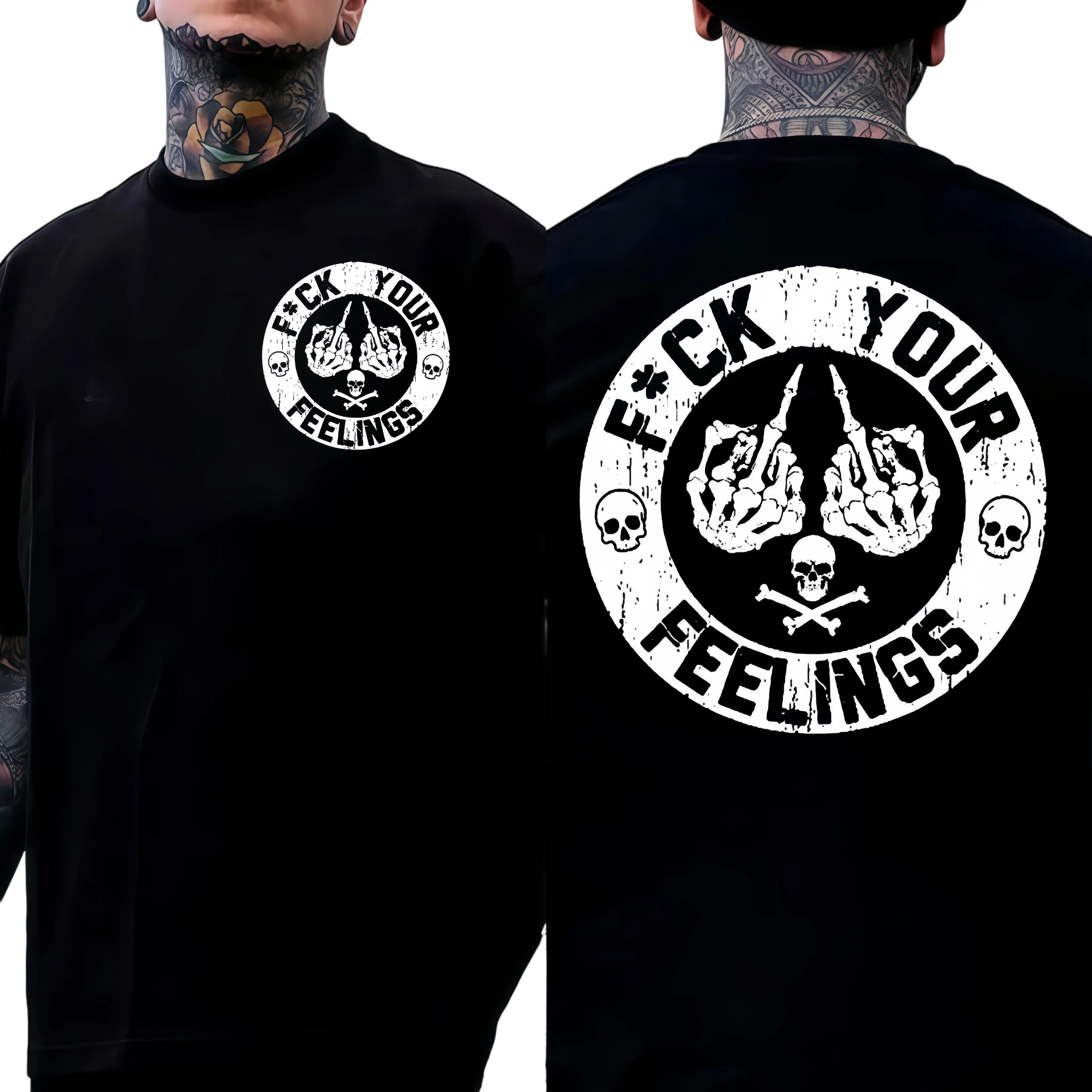 F*ck Your Feelings Skull Tee - Bold Statement Graphic T-shirt