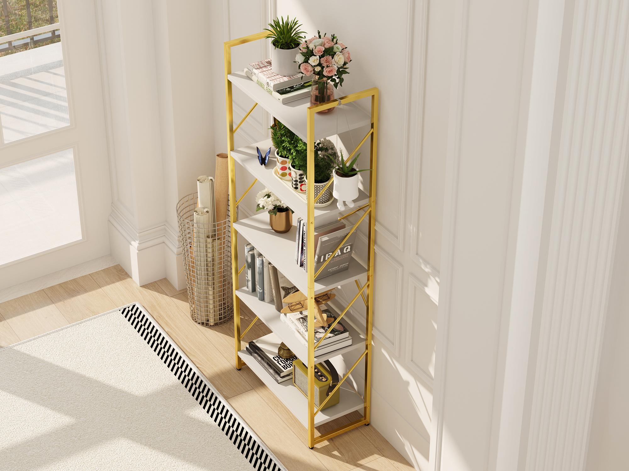 Yitahome Storage Shelf - 5 and 6 Tiers Open Bookshelf for Home Office, Living Room, Bedroom, Study Room, Open Display Storage Rack Shelves for Kitchen, Holder Organizer for Books and Movies Yitahome Storage Shelf - 5 and 6 Tiers Open Bookshelf for Home Office, Living Room, Bedroom, Study Room, Open Display Storage Rack Shelves for Kitchen, Holder Organizer for Books and Movies