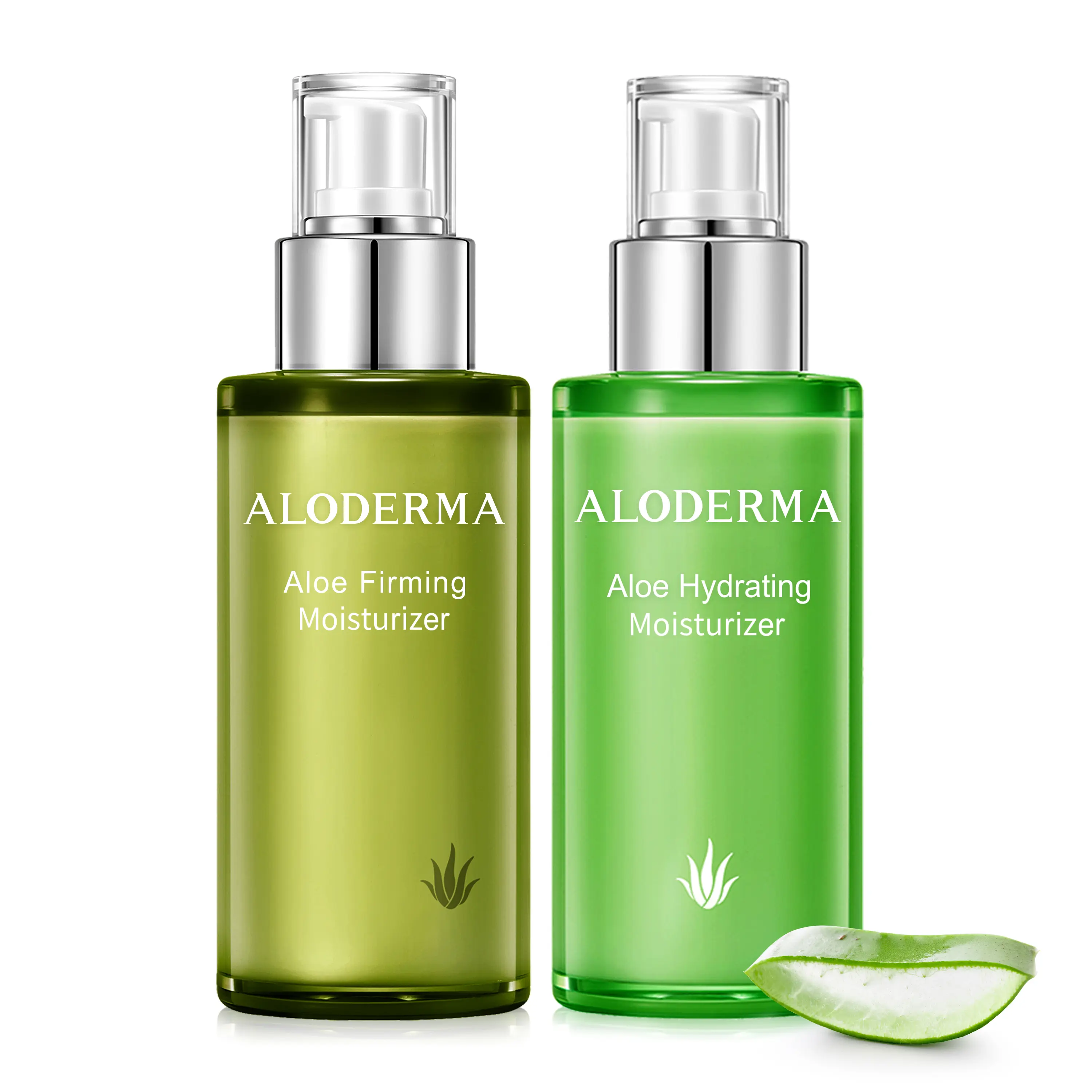 Aloderma Organic Aloe Face Moisturizer 2-Piece Set - Hydrating Shea Oil Infused Lotion, Skin Firming Moisture Boosting Formula, Natural, Hydrate, Radiant Skin, Moisturizers & Mists, Dewy Skin