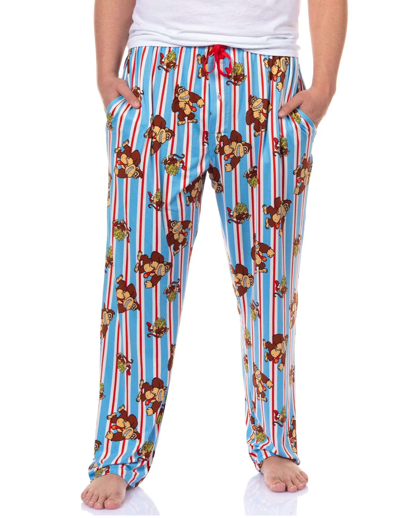 Nintendo Donkey Kong Pajamas Men's Diddy Kong Bananas Lounge Pajama Pants
