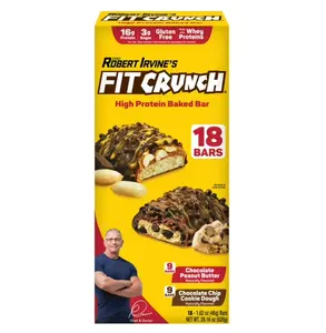 Chef Robert Irvine's FITCRUNCH High Protein Baked Bars Variety Pack 1.62 oz 18 count