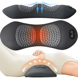Smooth Triple Fusion 3-in-1 Back Massager Lumbar Pillow with Heat, Vibration & Traction Back Massager for Pain Relief DeepTissue.Relaxation Device for Home,Office,Car.Gift Idea Corded