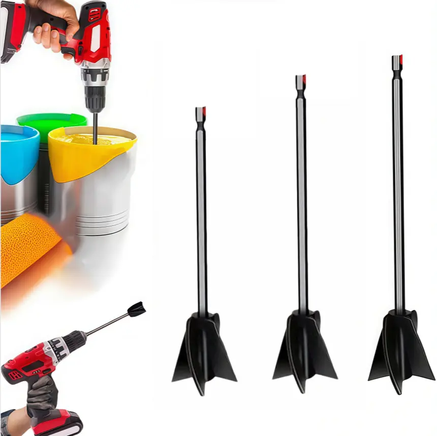 3 Pcs Resin Mixer Paddles, Epoxy Resin Mixer Paddle Attachment for Powerful Mixing, Reusable Paint Stirrer Drill Attachment for Mixing Resin, Epoxy, Silica Gel Molds