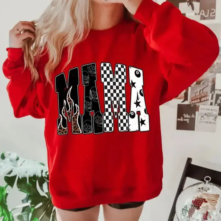 Edgy Mama Crew SweatShirt & Tshirt, Valentine’s Day western clothing, crewneck western outfits women’s clothes, western cowgirl stuff, western tops graphic t-shirts, country western tops, sweatshirts for women, western for