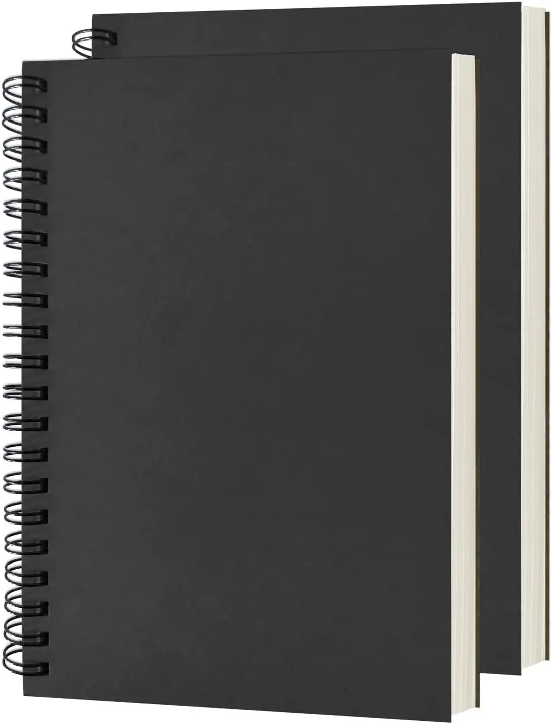 2-Pack, Soft Cover, Sketch book, 100 Pages / 50 Sheets, 7.5 inch x 5.1 inch, 100GSM, (Black)