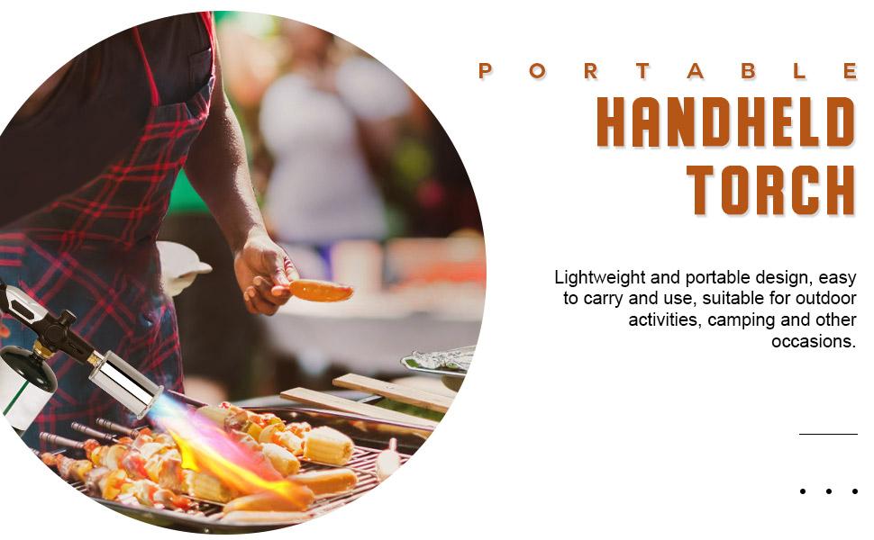 Bali Outdoors Propane Torch, Powerful Propane Kitchen Torch Head, Campfire Charcoal Starter (Propane Tank Not Included)