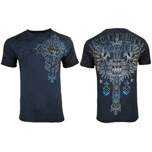 Xtreme Couture By Affliction Men's T-shirt Iron Work Crewneck Cotton