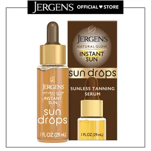 Jergens Natural Glow Instant Sun Drops, Sunless Tanning for Face and Body, Instant Sun Bronzing Drops
