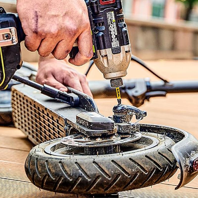 【Clearance Sale】26-Piece Tamper-Proof Star Bit Set | 6 Hollow 1" & Solid 2" S2 Alloy Steel Bits with Yellow Rubber Sleeves — Ideal for Electronics, Mechanical & Auto DIY Repair Tool Kit. Screwdriver Set Men's removable Precision car