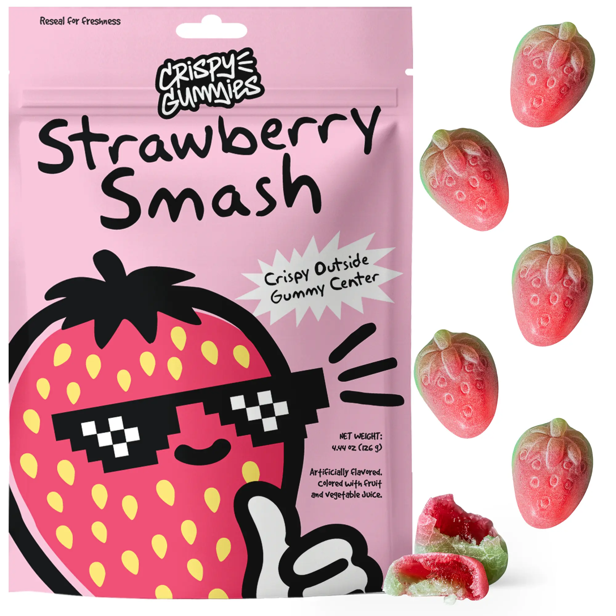 Crispy Gummies Strawberry Smash - 4.44oz