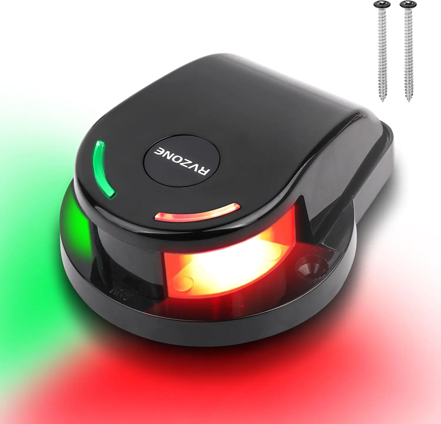 Red & Green Marine Nylon Navigation Lights, IP67 Waterproof with Built-in Sealed Gasket, 21 LEDs Per Unit, Corrosion-Resistant 2NM Visibility High-Vis Safety Lights for Pontoon Boats, Power Boats