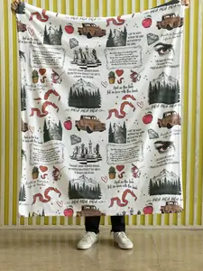 Premium Twilight Saga Aesthetic Fleece Blanket - Iconic Movie Quote Collage Throw - Soft Cozy Forks WA Room Decor | Best Gift for BookTok Readers