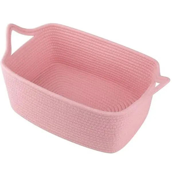 pink basket for gifts,pink woven basket with Gift Bags and Ribbons,Empty Burr Basket for Gifts, Baby Shower, & Birthdays, Woven Basket with Gift Accessories