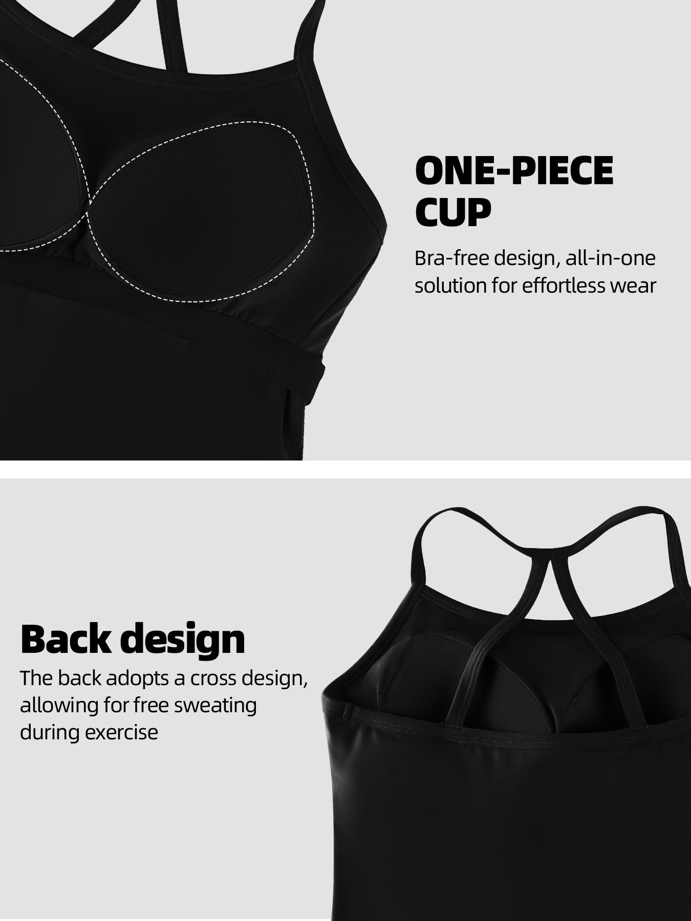 CHRLEISURE 3PCS Tank Strappy Back Yoga & Fitness Top for Women Flattering Fit Comfortable Stretch high elasticity breathable comfortable