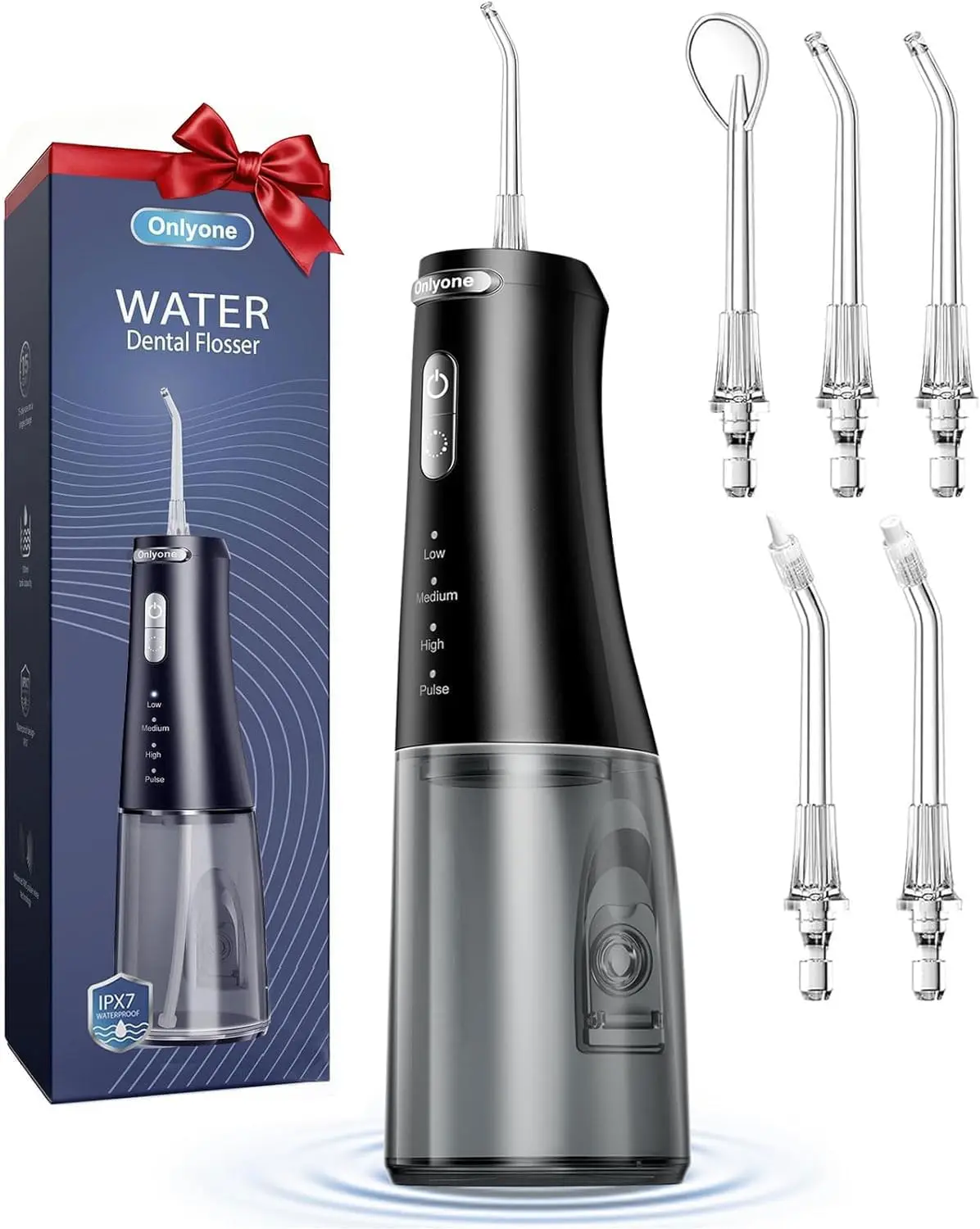 Onlyone Single Item Rechargeable Cordless Water Flosser Oral Irrigator - Adjustable Water Pressure, Dental Care & Teeth Cleaning, Portable for Home & Travel, Sensitive Gums & Braces Care, Dental Care Oral Irrigators