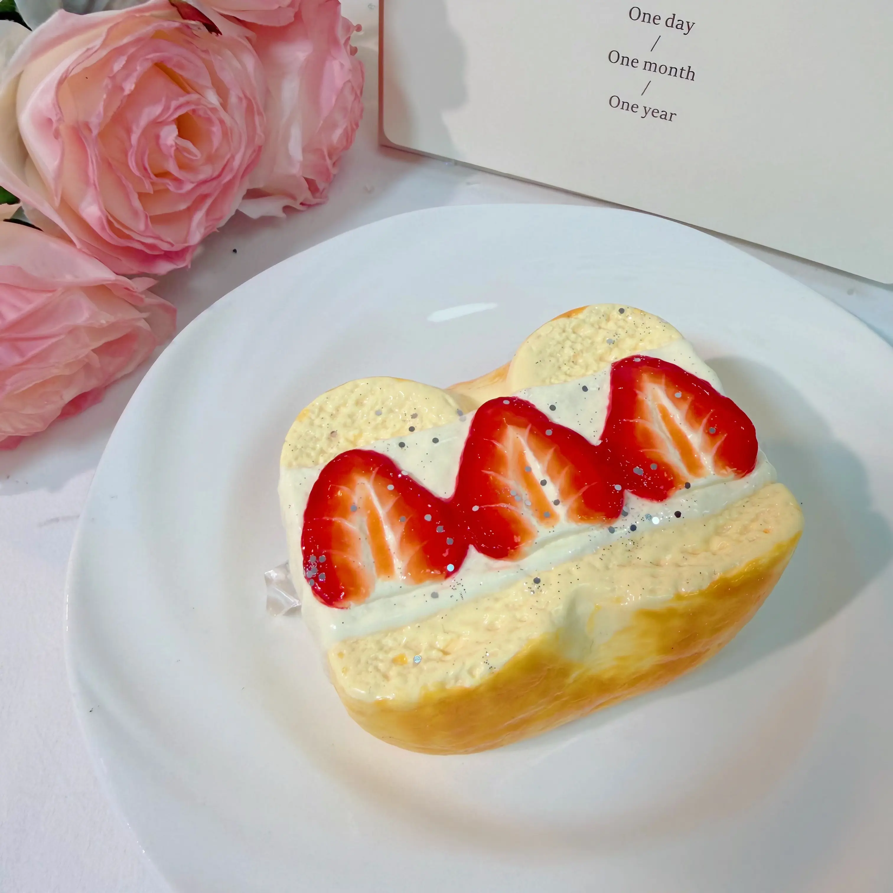 strawberry Tabasquishy handmade relieve stress