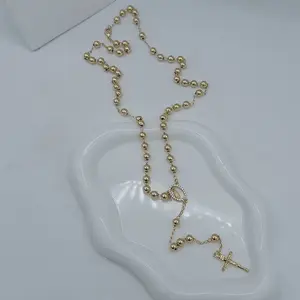 Rodriguezjewelry # 3704 Rosary necklace (6mm)