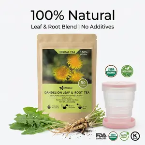 Dandelion Root Leaves Tea, 50 Tea Bags / 3.53Oz, Caffeine Free No Sugar Natural Dandelion Beverage Kidneys & Liver Health Tea, Seven Herbal Ingredients Natural Blend  Bags Organic Fathersdaygift Healthy