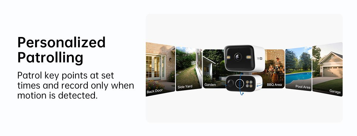 TP-Link & Tapo  C645D KIT Dual Lens Pan/Tilt Security Battery Camera Wireless w/Solar Panel, 2K 3MP 165° Wide-Angle + 6mm Telephoto, Free Person/Vehicle Detection, 360° Pan, SD/Cloud Storage, Works w/Alexa & Google