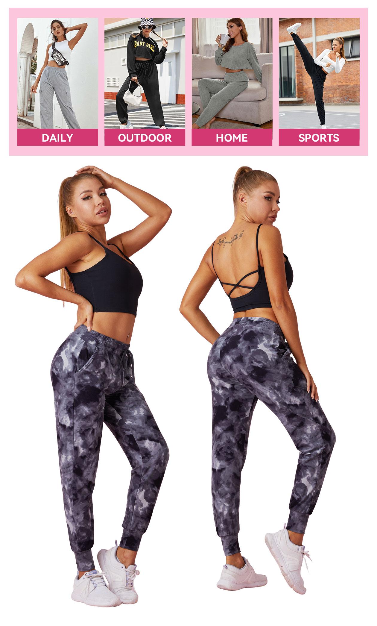 SHOWITTY Women's High Waisted 3 Pack Joggers – Lightweight Sweatpants with Pockets Comfy Yoga Pants for Workout, Casual Wear and Lounge