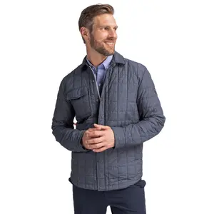 Cutter & Buck Rainier PrimaLoft® Mens Big and Tall Insulated Long Sleeve Quilted Shirt Jacket