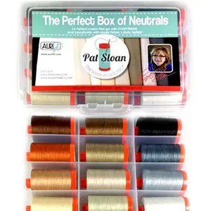 The Perfect Box of Neutrals Aurifil Thread 50 wt Cotton by Pat Sloan PSNB5012
