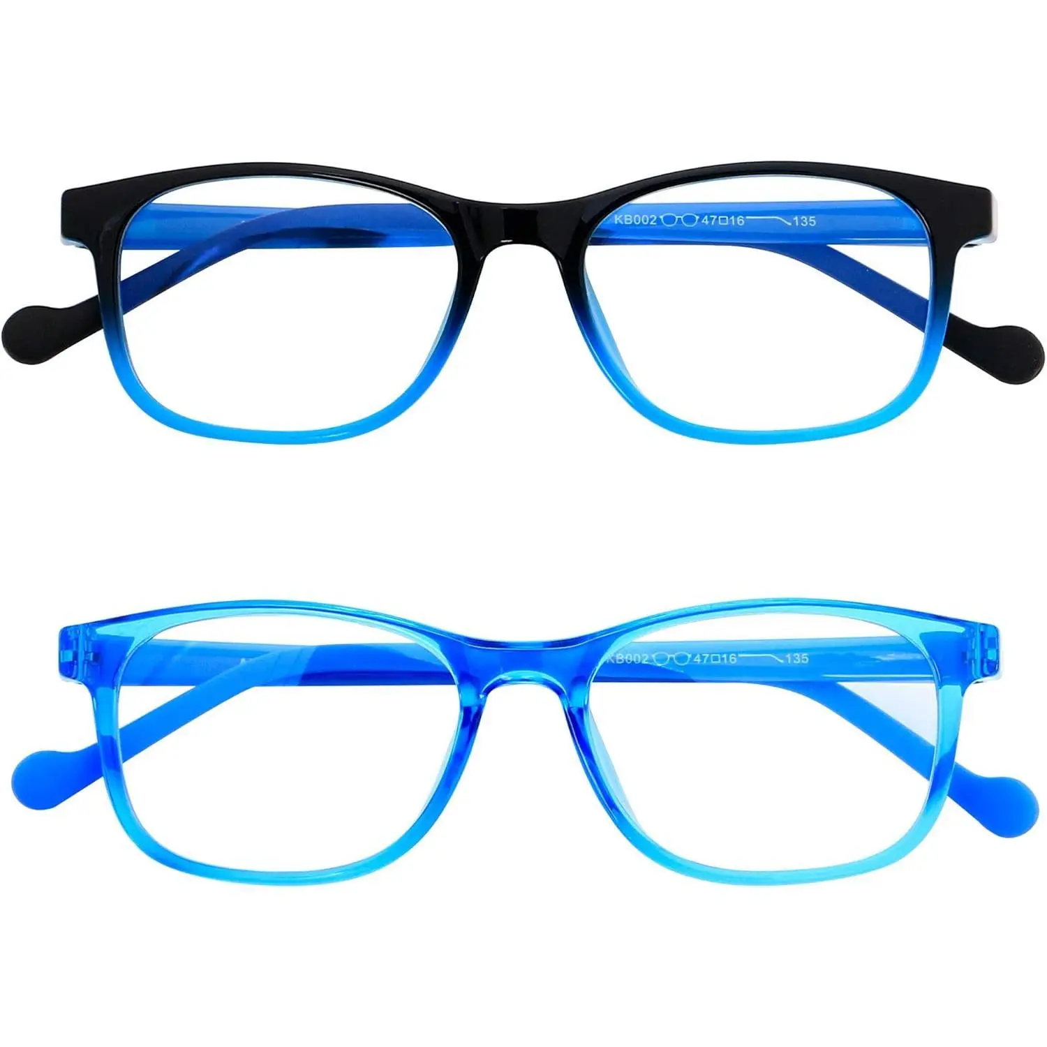 Kids' Blue Light Glasses, 3-12 Ages, Delicate Flexible TR90 Frame, Lightweight Eyewear for Computer Gaming