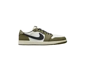 Nike Air Jordan 1 Low OG Medium Olive HQ6998-200 Men's Shoes - Low-Cut Design & Classic Look for Everyday Wear
