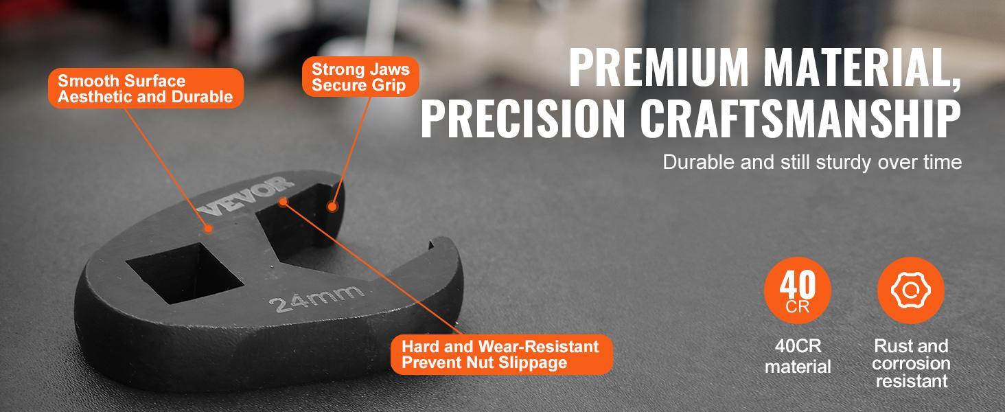 VEVOR Crowfoot Wrench Set, 1/2" and 3/8" Drive 15-Piece Crows Foot Wrench Set with PP Storage Case, Metric 8-24 mm, CRMO Steel and Manganese Phosphate Finish, for Mechanical Maintenance and Repairs VEVOR Crowfoot Wrench Set, 1/2" and 3/8" Drive 15-Piece Crows Foot Wrench Set with PP Storage Case, Metric 8-24 mm, CRMO Steel and Manganese Phosphate Finish, for Mechanical Maintenance and Repairs