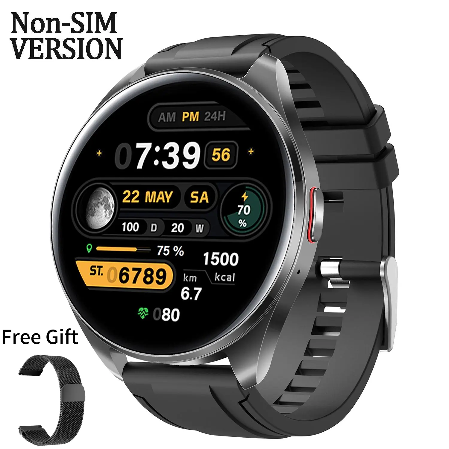 026 New Smart Watch Multiple Sport Mode, Message Reminder, Fitness Wearable, IP67 Waterproof Touch Screen Watch, Sleep Monitoring, Multifunctional Smart Watch with High Battery Life, GPS Bluetooth Call, Back to Scool Gift