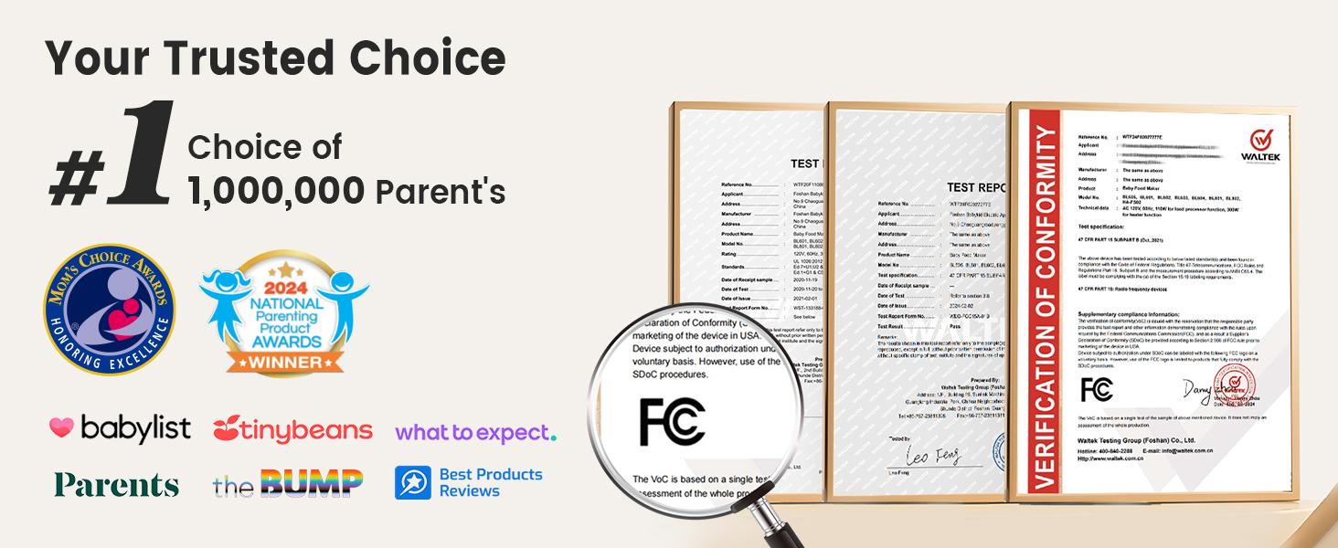 Grownsy Baby Food Maker with Steam Basket, One Step Baby Food Processor Steamer Puree Blender Grinder Mills Machine, Auto Cooking Grinding and Sterili-zing for Healthy Homemade Baby Food, BPA-Free