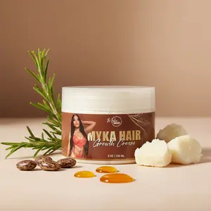Myka Hair Growth Cream 5 oz 150 mL with Natural Ingredients for Healthy Hair Growth Nourishment and Control